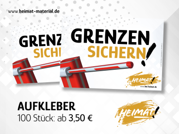 Aufkleber "Grenzen sichern"