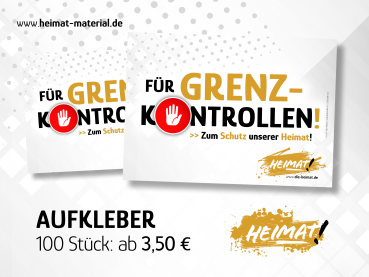 Aufkleber "Grenzkontrollen"