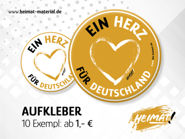 Aufkleber "Herz für Deutschland"