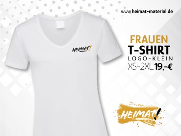 Frauen T-Shirt "HEIMAT-Logo Klein" Weiß