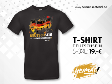 T-Shirt "Deutschsein" Schwarz