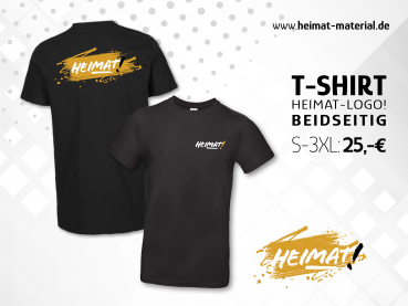 T-Shirt "HEIMAT-Logo Beidseitig" Schwarz