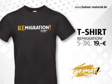 T-Shirt "Remigration" Schwarz