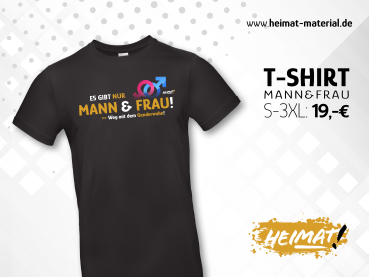 T-Shirt "Mann und Frau" Schwarz