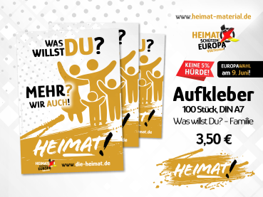 Aufkleber "Was willst Du?" - Familie