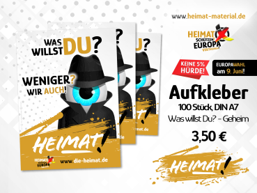 Aufkleber "Was willst Du?" - Geheimdienst