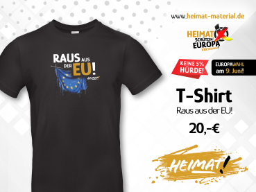 T-Shirt "Raus aus der EU" Schwarz
