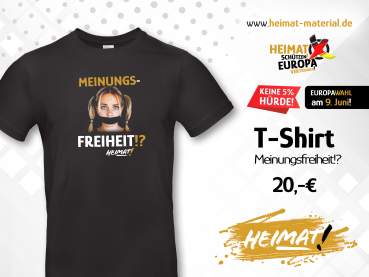 T-Shirt "Meinungsfreiheit" Schwarz