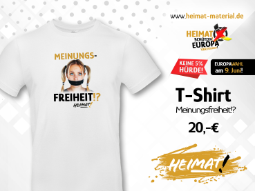T-Shirt "Meinungsfreiheit" Weiß