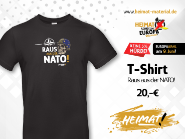 T-Shirt "Raus aus der NATO" Schwarz