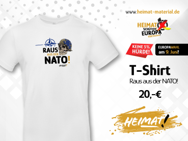 T-Shirt "Raus aus der NATO" Weiß