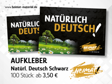 Aufkleber "Natürlich Deutsch" Schwarz