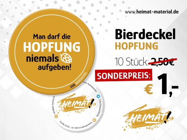 Bierdeckel "Hopfung"