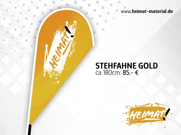Stehfahne Gold
