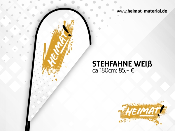Stehfahne Weiß