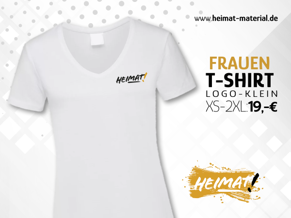 Frauen T-Shirt "HEIMAT-Logo Klein" Weiß