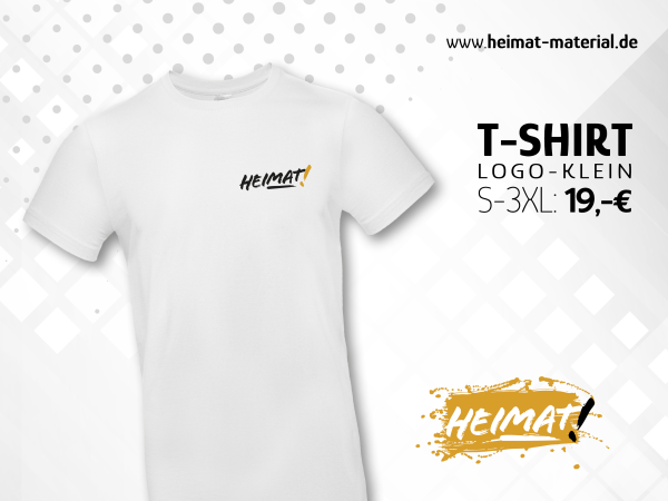 T-Shirt "HEIMAT-Logo Klein" Weiß