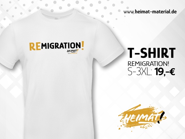 T-Shirt "Remigration" Weiß