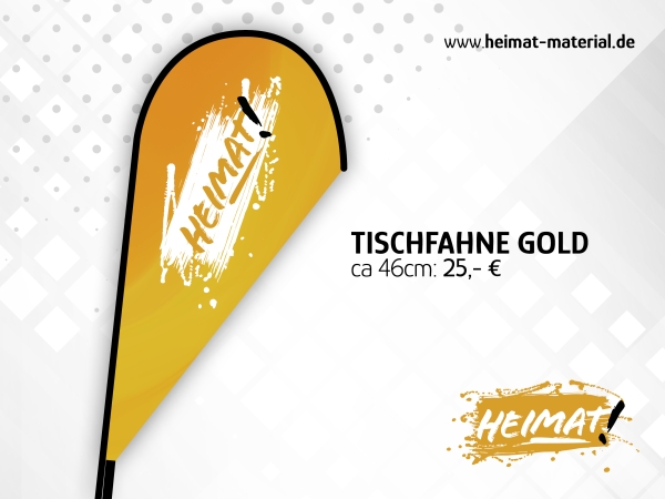 Tischfahne Gold