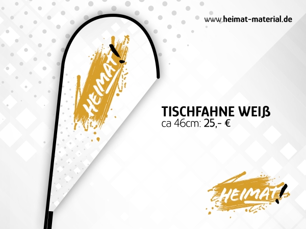 Tischfahne Weiß