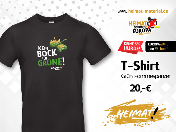 T-Shirt "Pommespanzer" Schwarz