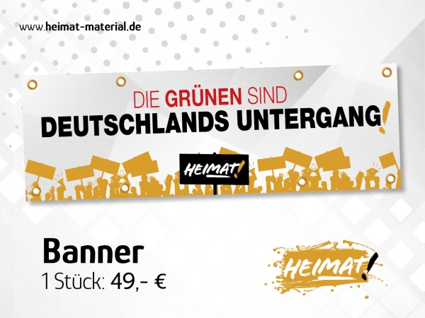Banner "Grüner Untergang"