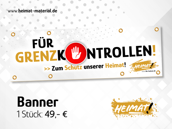 Banner "Grenzkontrollen"