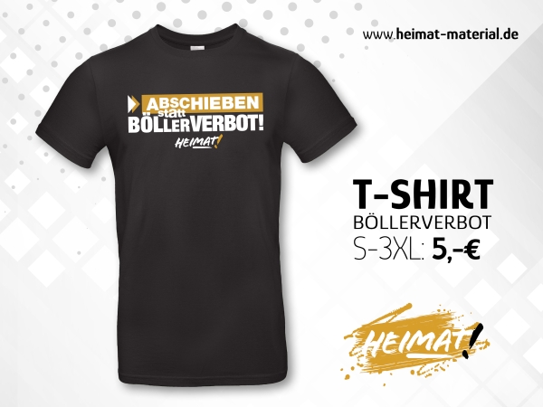 T-Shirt "Abschieben statt Böllerverbot" Schwarz
