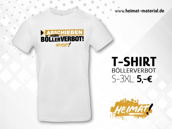 T-Shirt "Abschieben statt Böllerverbot" Weiß