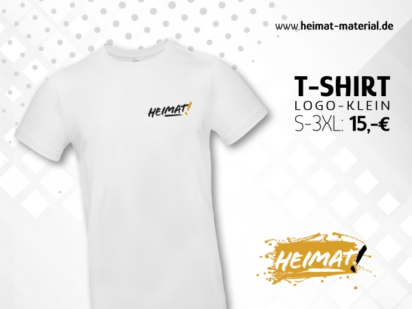 T-Shirt "HEIMAT-Logo Klein" Weiß
