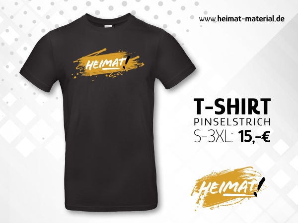 T-Shirt "Pinselstrich" Schwarz